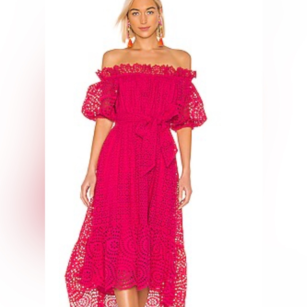 Ulla Johnson Pink Eyelet Dress